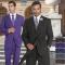 E. J. Samuel Purple / White Pinstripes Suit Comes With Matching Tie M2646